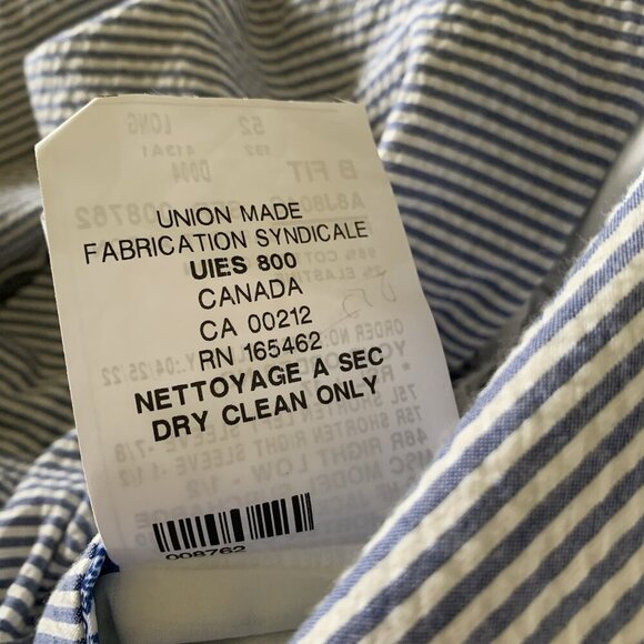 Hickey Freeman Seersucker Blazer Size 48 Regular Blue and White Striped - Picture 14 of 14